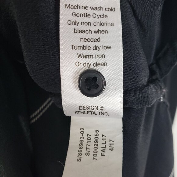 Athleta Washable Silk Side Slit CYA Tank Top Black Grid Longline 866963 Size XXS - Picture 7 of 7